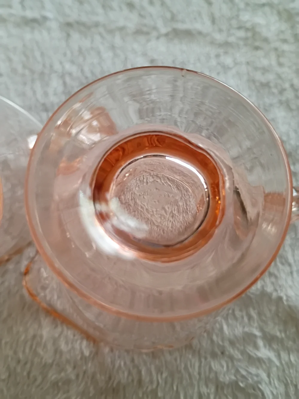 Vintage Fosteria Pink Depression Glass Creamer and Sugar Set